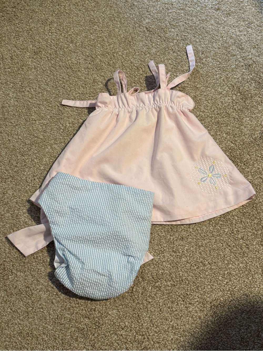 Beaufort Bonnet Company Lainey’s Little Top & Baby Bow Bottom Bloomer - 18/24m - Picture 2 of 7